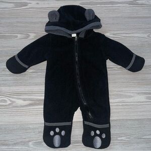 Baby Bunting 1 Pc Hooded Outfit Size 60 Fleece